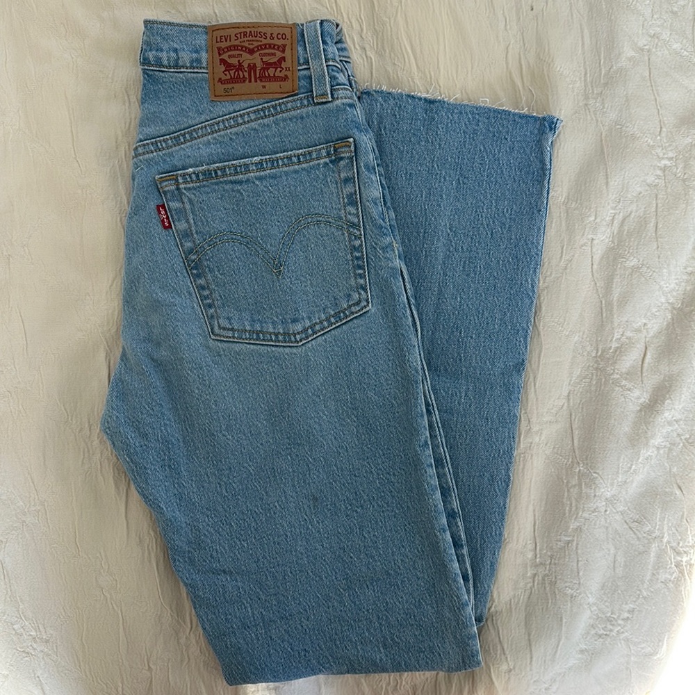 Levi’s 501 light wash denim